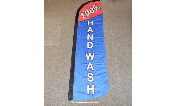 100% hand wash feather flag CLEARANCE 