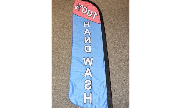 100% hand wash feather flag CLEARANCE 