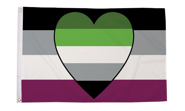 Asexual Aromantic Heart Flag