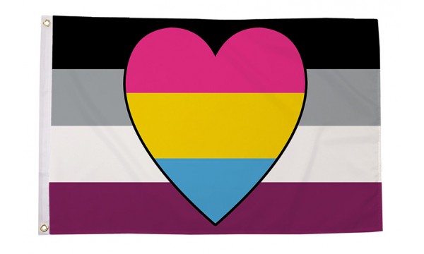 Asexual Panromantic Heart Flag