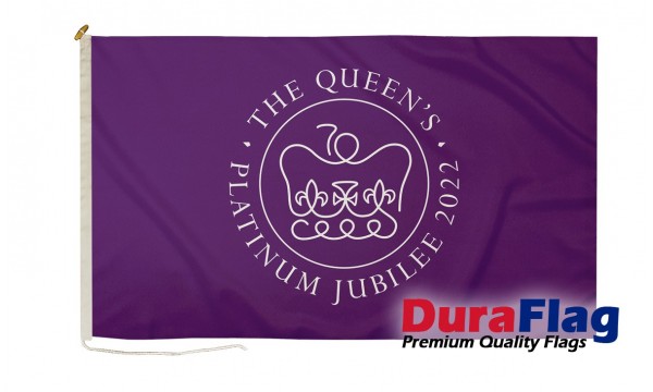 DuraFlag® Queen’s Platinum Jubilee 70th Anniversary 1952-2022 – Purple flag