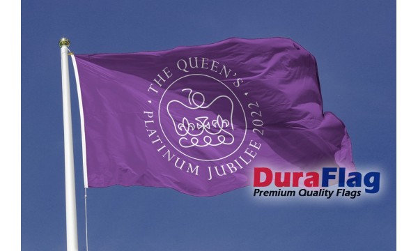 DuraFlag® Queen’s Platinum Jubilee 70th Anniversary 1952-2022 – Purple flag