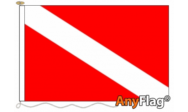 Diver Down Scuba Diving Flag Custom Printed AnyFlag®