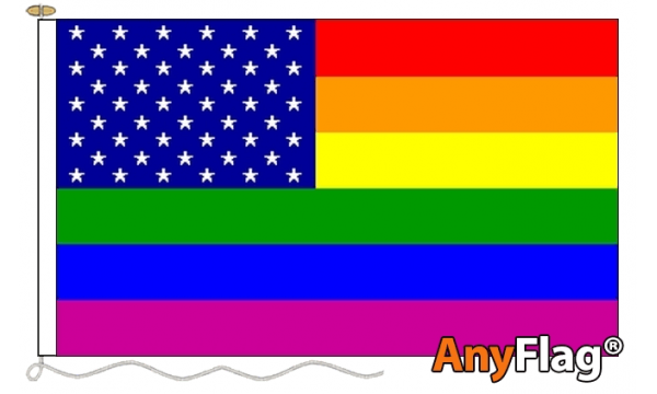 Rainbow USA (New Glory) Custom Printed AnyFlag®