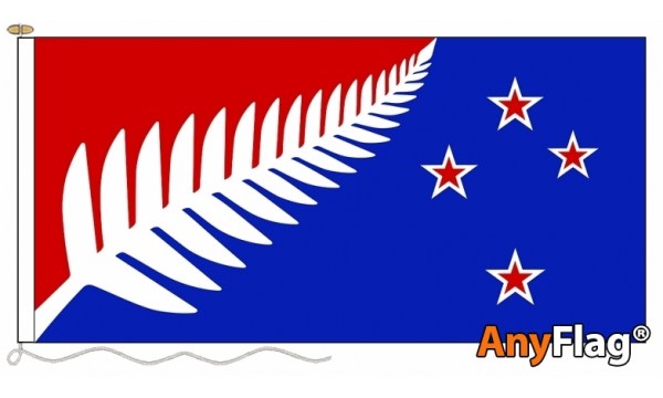 New Zealand Silver Fern (Red, White, Blue) Custom Printed AnyFlag®
