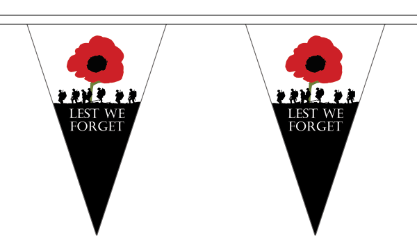 Lest We Forget (Army) Triangle Bunting