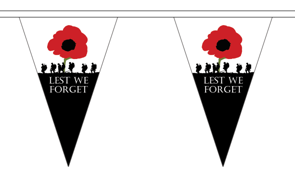 Lest We Forget (Army) Bunting