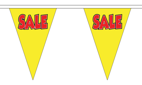 Sale Yellow Triangle Bunting