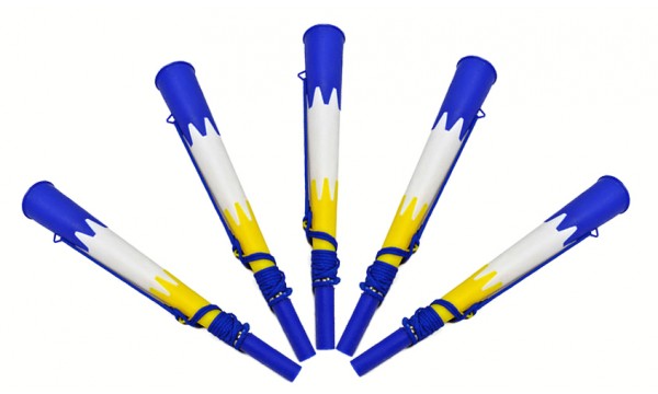 CLEARANCE - Royal Blue, White and Yellow Horn 75% OFF