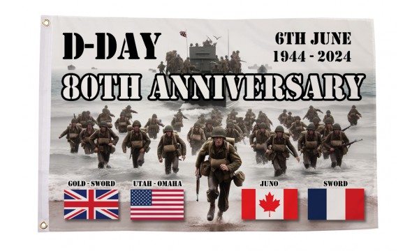 D-Day 80th Anniversary 2024 Flag