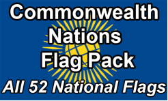 Waving Hand Flag 12 Pack Decoration Nations Games Commonwealth New 