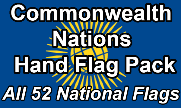 Commonwealth Nations - Hand Waving Flag Pack (Now 53 countries)