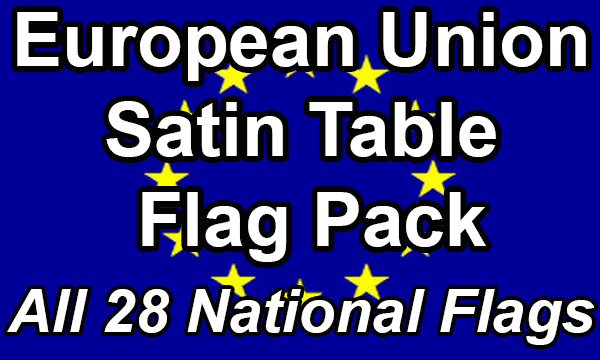 European Union - Satin Table Flag Pack