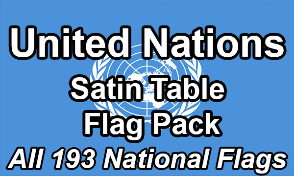 United Nations - Satin Table Flag Pack