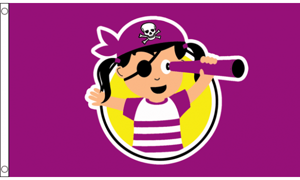 Pirate Child Girl Flag