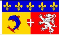 Rhone-Alpes Table Flags