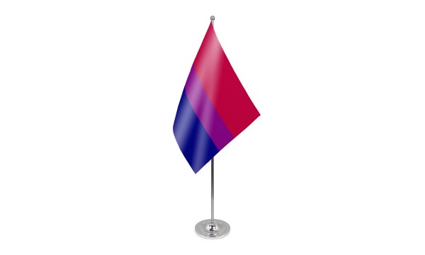 Bi-Pride Satin Table Flag