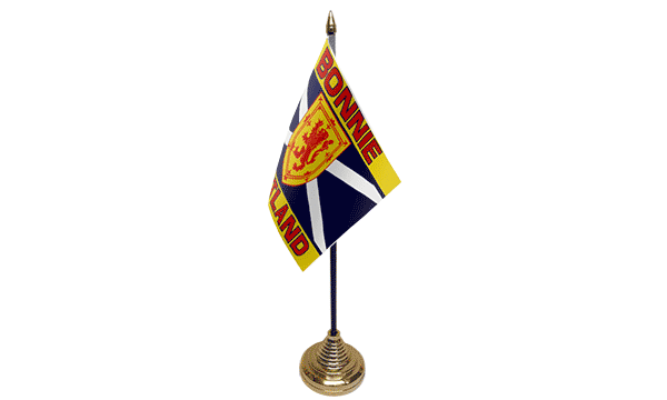 Bonnie Scotland Satin Table Flag