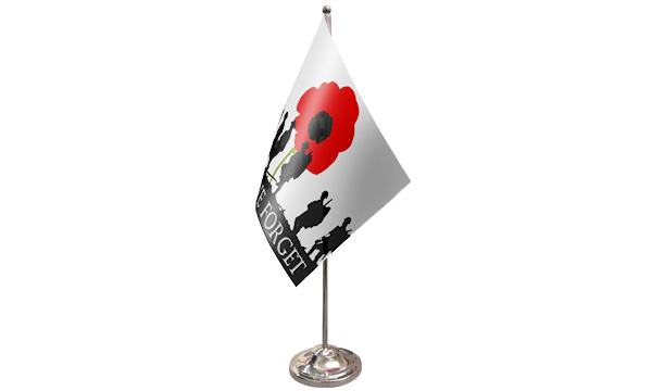 Lest We Forget (Army) Satin Table Flag