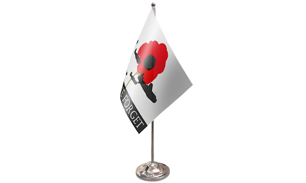 Lest We Forget (RAF) Satin Table Flag