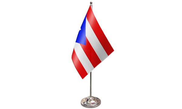 Puerto Rico Satin Table Flag
