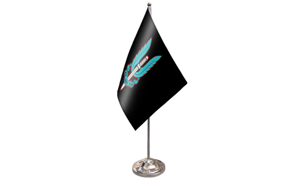 Special Air Service (SAS) Black Satin Table Flag