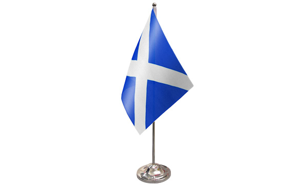 St Andrews (Light Blue) Satin Table Flag