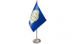 YORKSHIRE Wooden Double DELUXE Table Flag FREE UK Delivery!