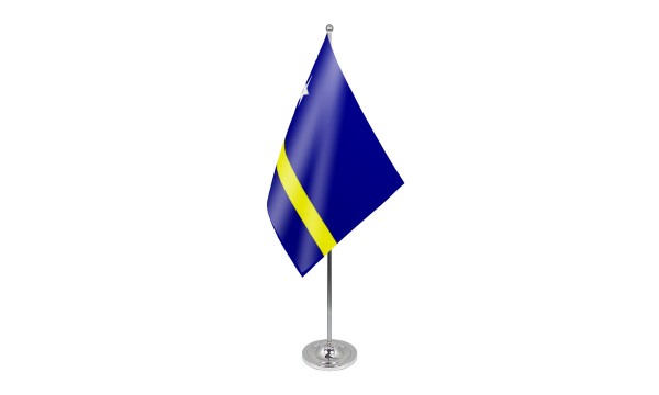 Curacao Satin Table Flag