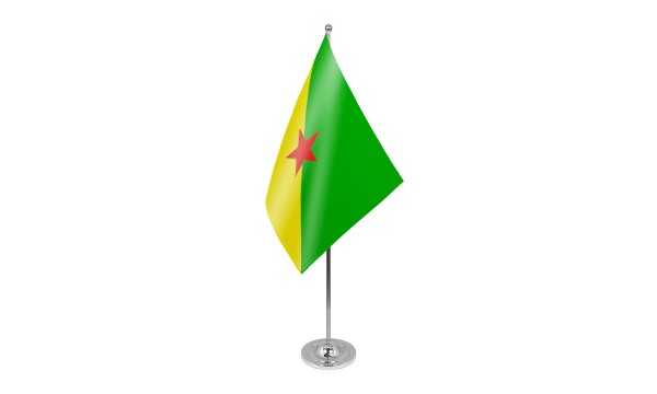 French Guiana Satin Table Flag