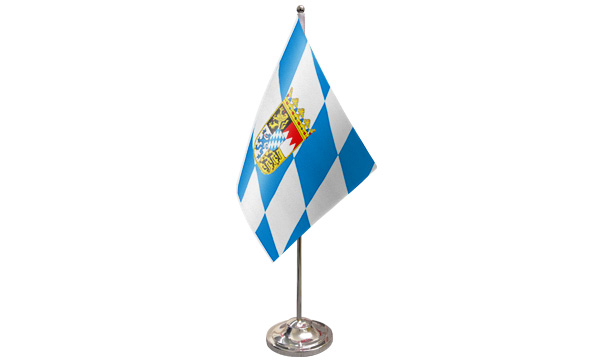 Bavaria Crest Satin Table Flag