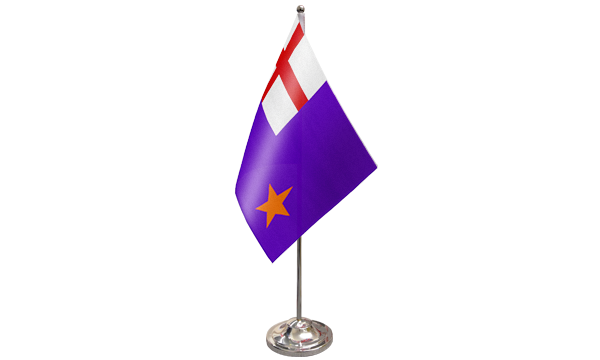 Purple Standard Satin Table Flag