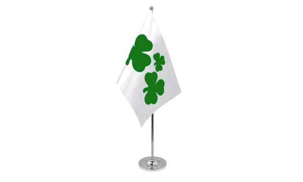 Shamrock Satin Table Flag