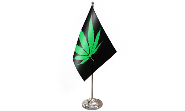 Cannabis Satin Table Flag