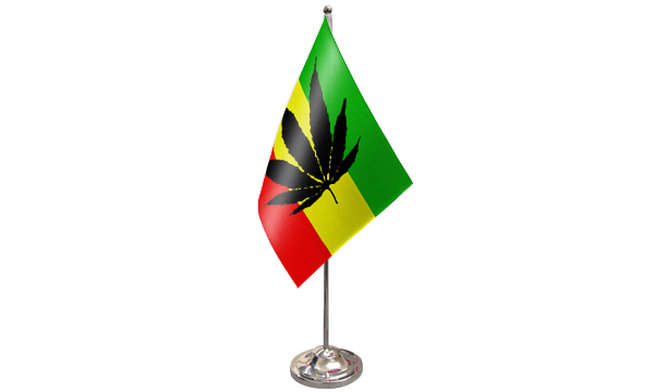 Cannabis Reggae Satin Table Flag