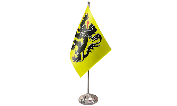 Flanders Lion Satin Table Flag