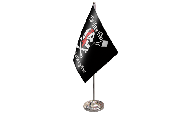 Time Flies When You Have Rum Satin Table Flag