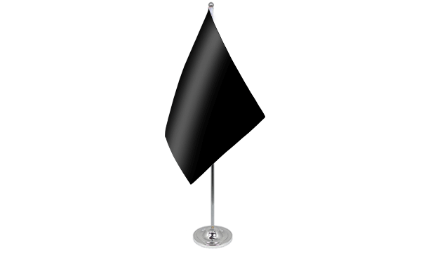 Plain Black Satin Table Flag
