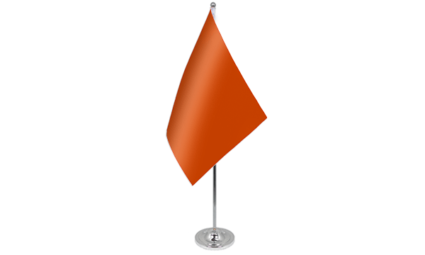 Plain Orange Satin Table Flag