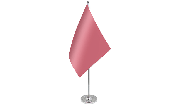 Plain Pink Satin Table Flag