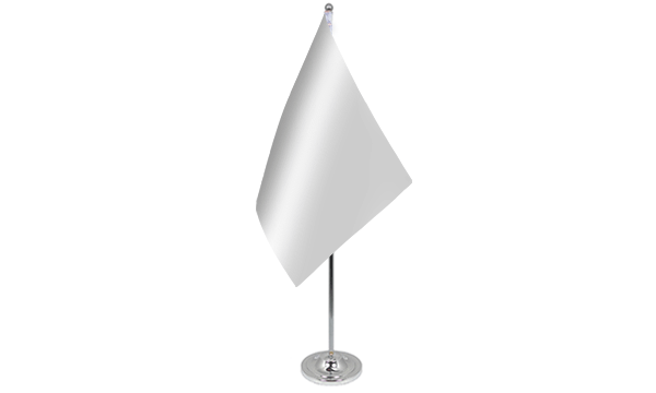 Plain White Satin Table Flag