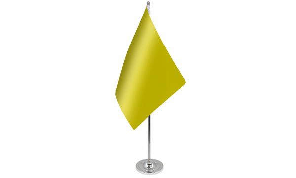 Plain Yellow Satin Table Flag