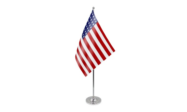 USA 48 Stars Satin Table Flag