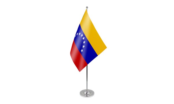 Venezuela (Crest) Satin Table Flags