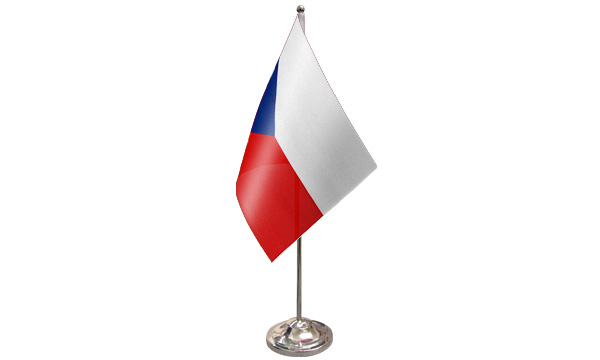 Czech Republic Satin Table Flag