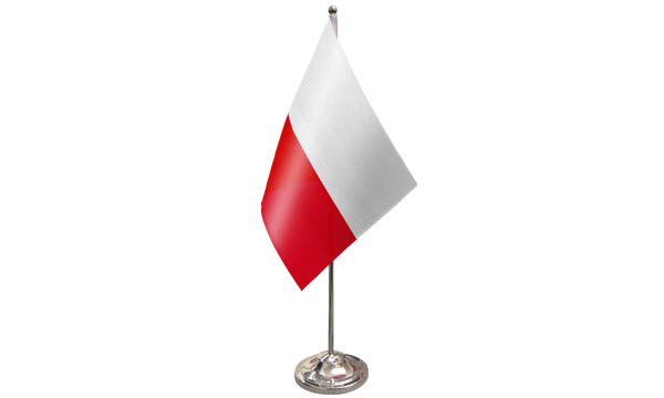 Poland Satin Table Flag