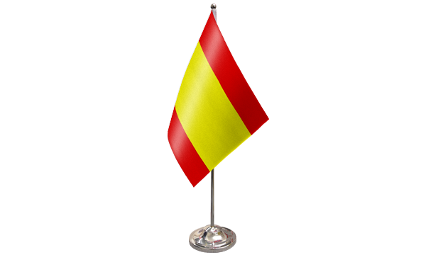 Spain No Crest Satin Table Flag