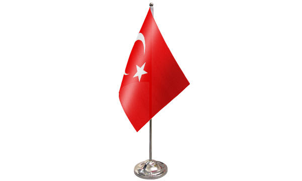 Turkey Satin Table Flag