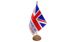 ARMED FORCES DAY TABLE FLAG with wooden base & pole 9"x6" UK MILITARY FLAGS 