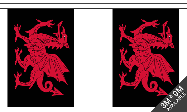 Welsh Dragon Black Bunting